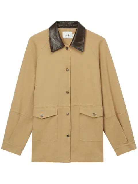 contrasting-collar coat by B+AB