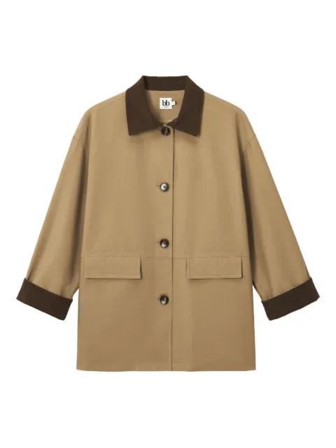 corduroy-collar cotton coat by B+AB