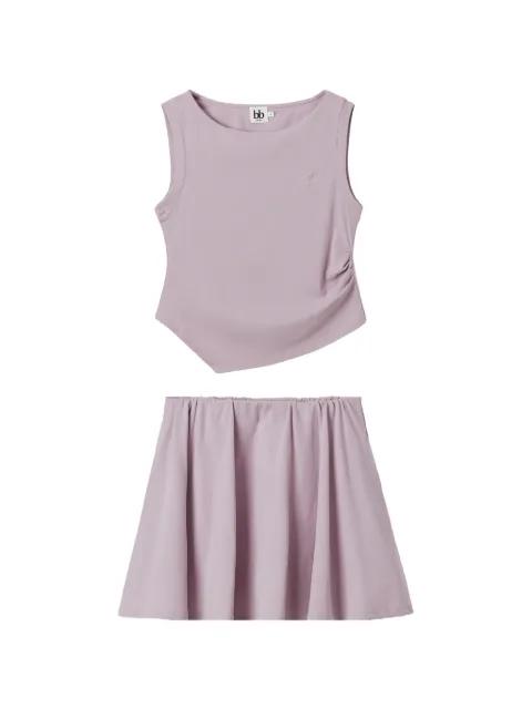 crew-neck A-line mini skirt by B+AB