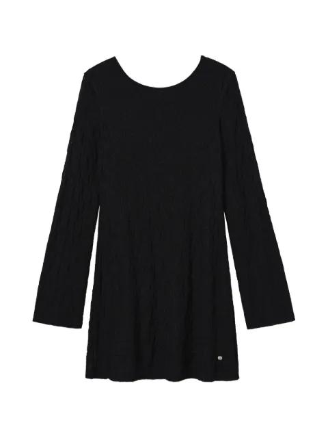 crinkled long-sleeve mini dress by B+AB