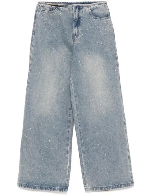 crystal embellishment jeans by B+AB