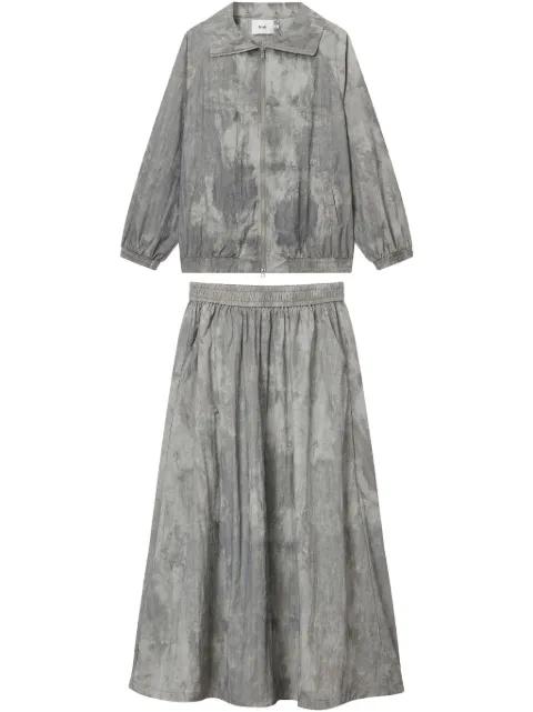 distress-finish skirt by B+AB