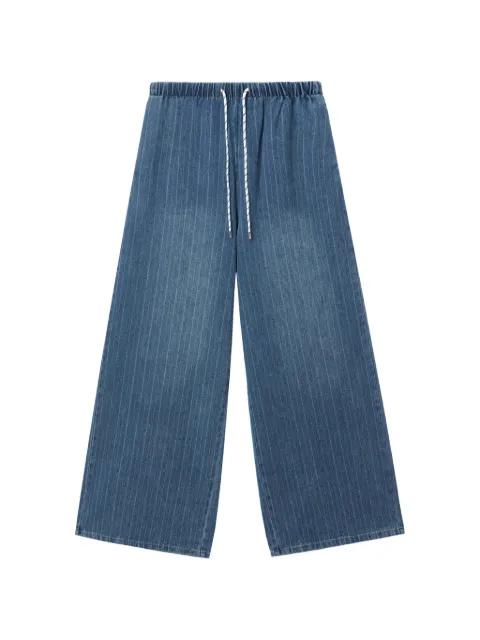 drawstring-fastening pinstripe trousers by B+AB
