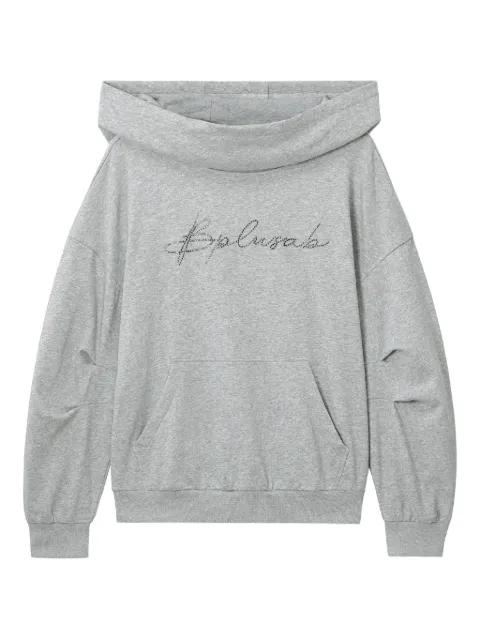 embellished cowl-neck hoodie by B+AB