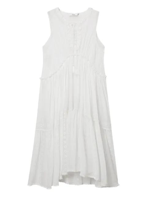 embroidered-detail midi dress by B+AB