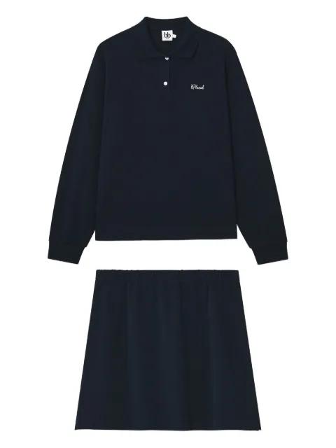 embroidered-logo cotton ensemble (set of two) by B+AB