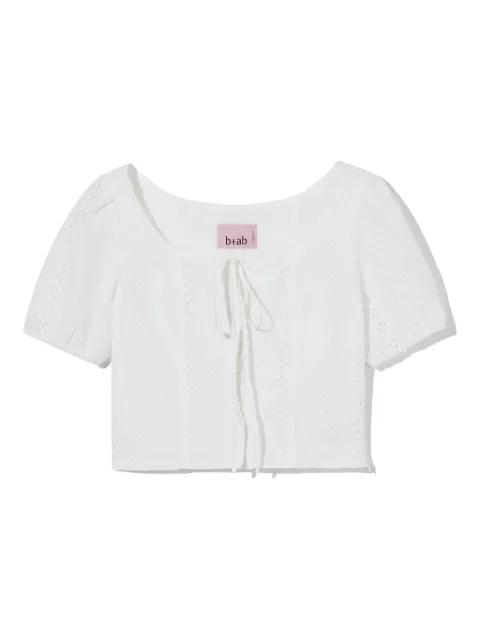 eyelet lace-up top by B+AB