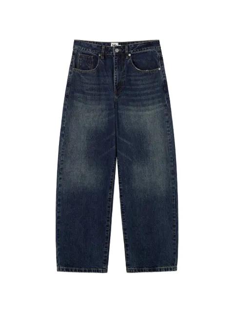 faded-effect wide-leg jeans by B+AB