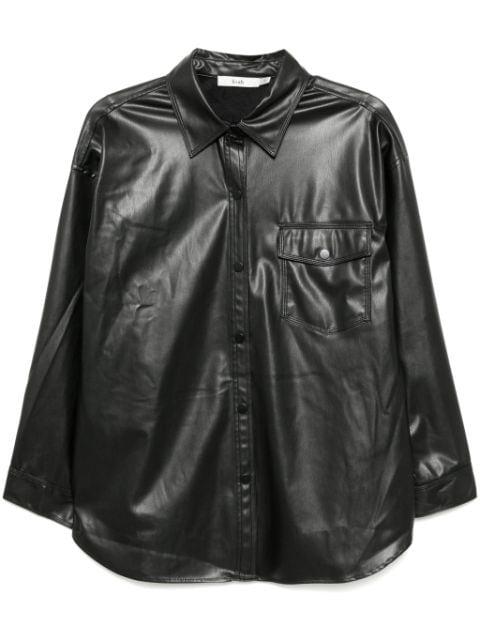 faux leather shirt by B+AB