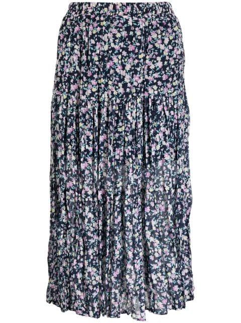 floral-print pleated skirt by B+AB