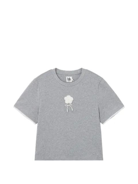 flower lace-trim T-shirt by B+AB