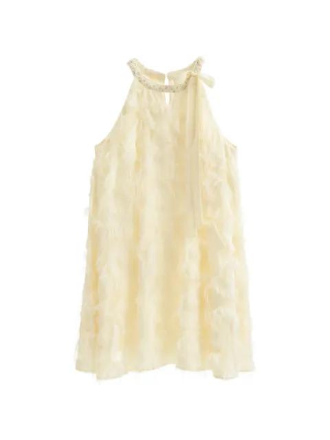 fringe-trimmed sequin-embellished mini dress by B+AB