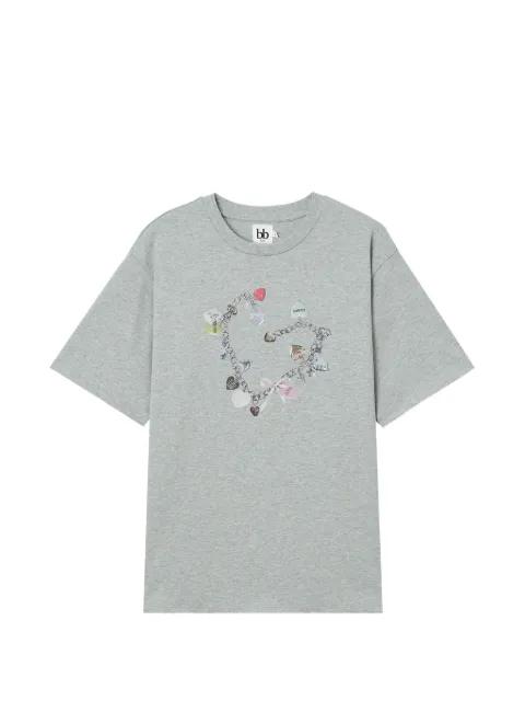 heart-print T-shirt by B+AB
