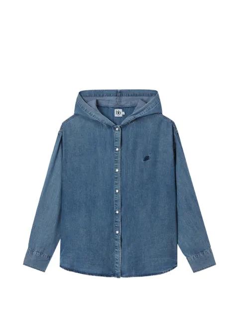 hoodied denim shirt by B+AB