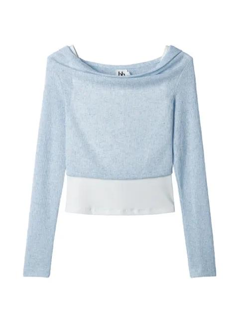 hoodied long-sleeved top by B+AB