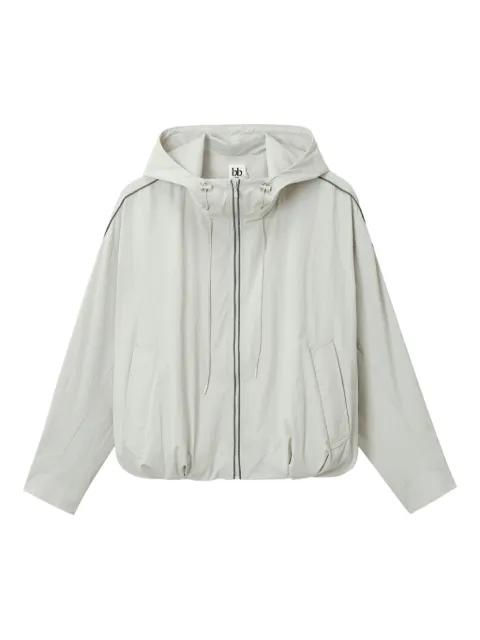 hoodied piped-trim jacket by B+AB