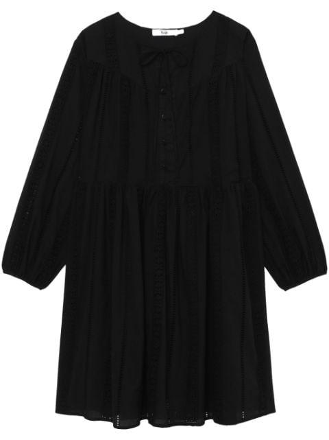 lace-detail cotton smock dress by B+AB