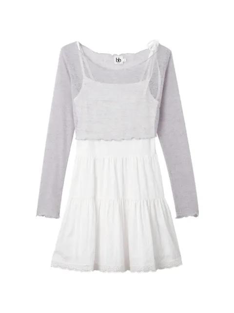 lace-detail sleeveless mini dress by B+AB