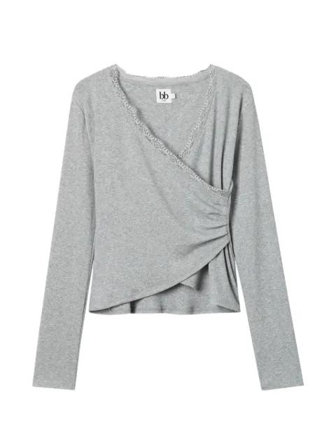 lace-trim V-neck top by B+AB