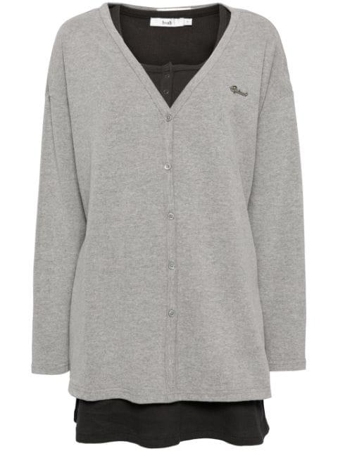 layered button-up cardigan by B+AB