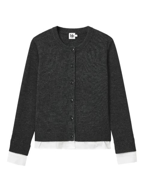 layered buttoned cardigan by B+AB