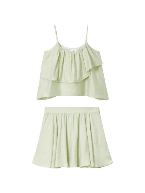 layered mini shorts set (set of two) by B+AB