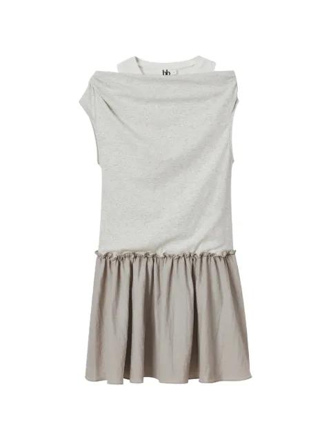 layered ruffled mini dress by B+AB