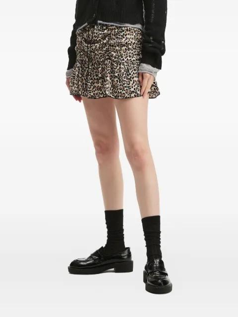leopard-print ruffled skirt by B+AB