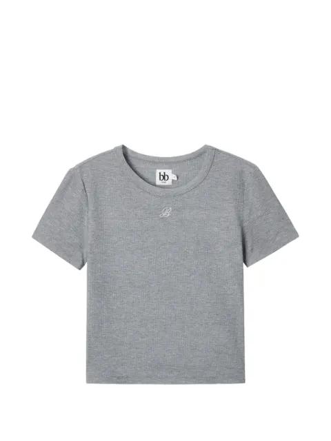 logo-detail ribbed T-shirt by B+AB