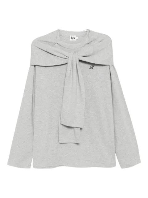 logo-embroidered top by B+AB
