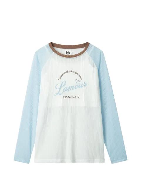 long-sleeve graphic top by B+AB