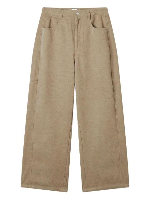 mélange-effect trousers by B+AB