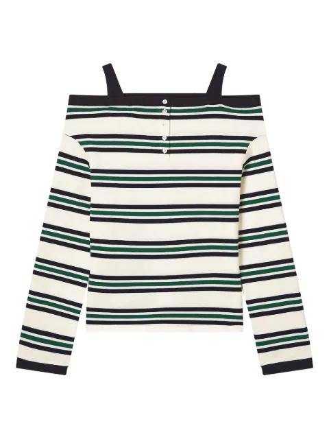 off-shoulder striped top by B+AB