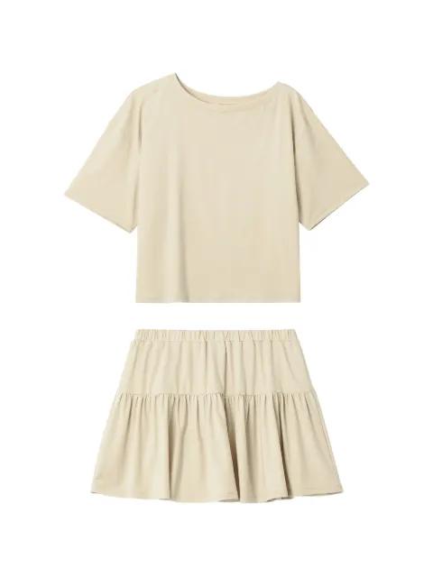 off-shoulder tiered pyjama set by B+AB