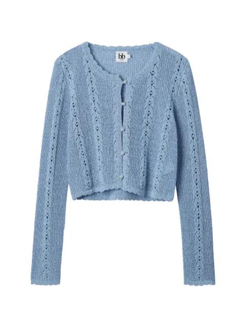 pearl-button cardigan by B+AB