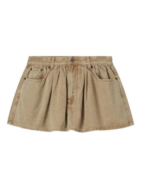 pleated denim skirt by B+AB