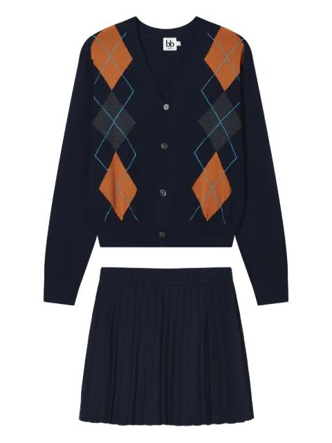 pleated mini skirt set by B+AB