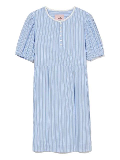 puff-sleeve striped mini dress by B+AB