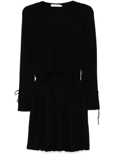 ribbed knit cardigan and dress set by B+AB