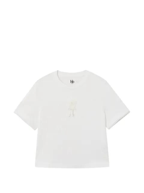 rosette lace-trim T-shirt by B+AB