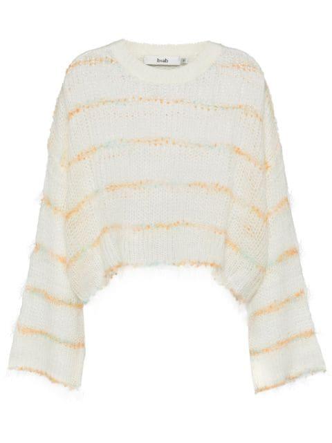 round-neck long-sleeved knitted top by B+AB