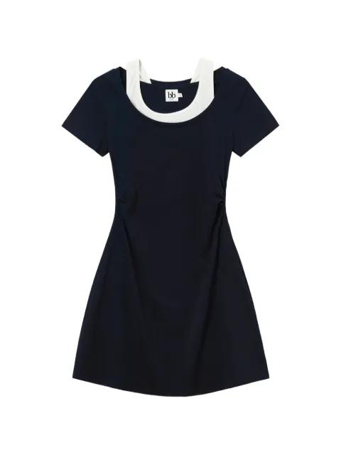 round-neck mini dress by B+AB