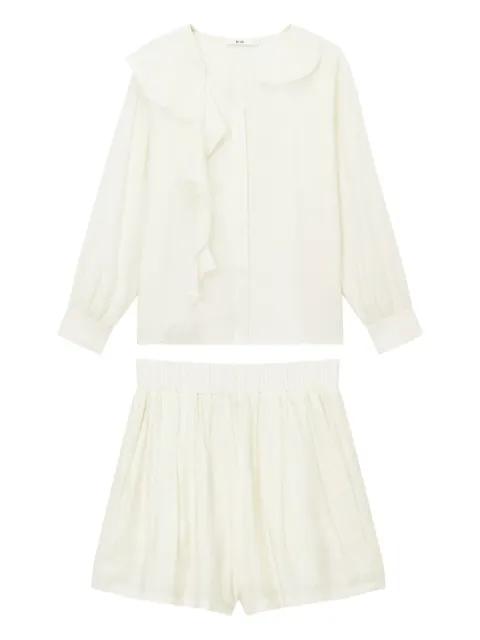 ruffle-detail blouse and shorts set by B+AB
