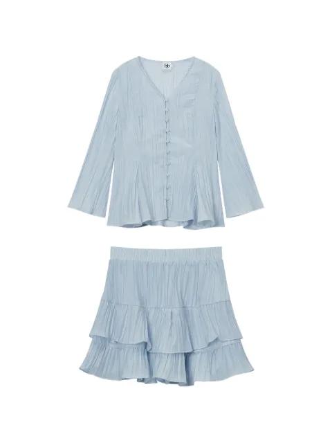 ruffled-detail skirt set by B+AB