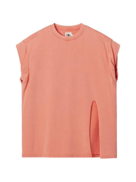 side-slit sleeveless T-shirt by B+AB