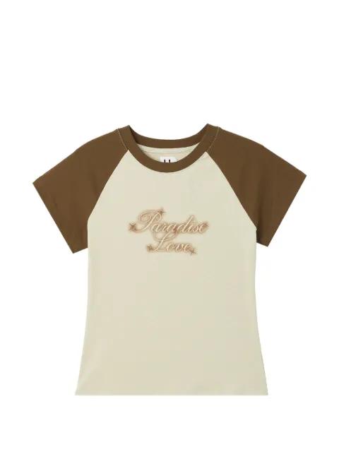 slogan-print T-shirt by B+AB
