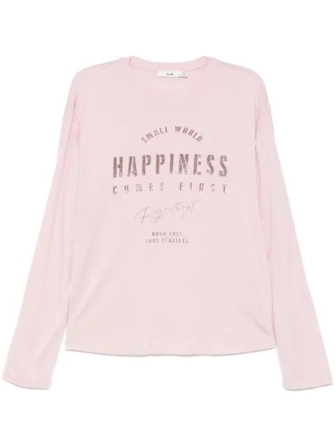 slogan-print long-sleeves T-shirt by B+AB