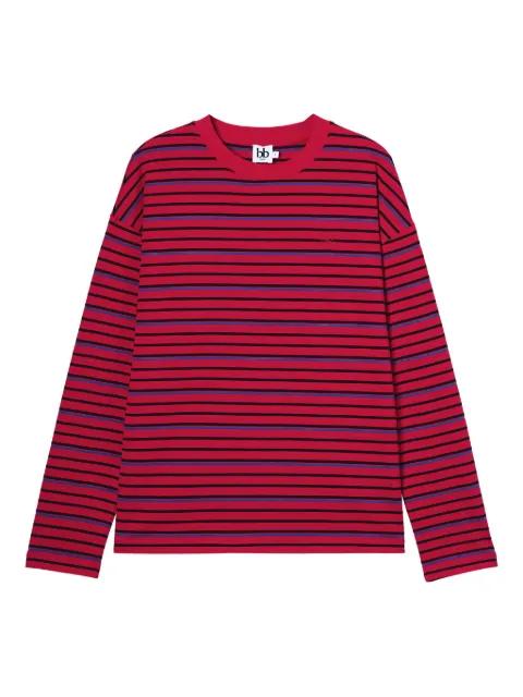 striped embroidered T-shirt by B+AB