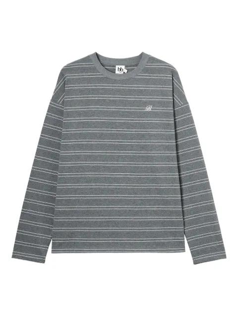 striped embroidered T-shirt by B+AB