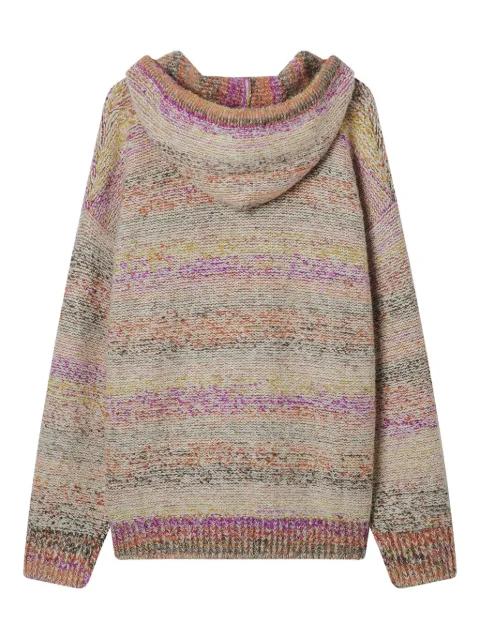 striped hoodied hoodie by B+AB
